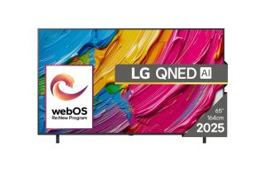 TV LG 65QNED80A3A, 65" 4K QNED HDR Smart TV, 3840x2160, DVB-T2/C/S2, Alpha 7 AI Processor, HDR10 / HLG, webOS 25 ThinQ, VRR / ALLM / HGiG, 4K Upscaling, WiFi 5, Voice Controll, Bluetooth 5.1, AirPlay 2, LAN, CI, HDMI, SPDIF, Google Cast, 2 poles Sta