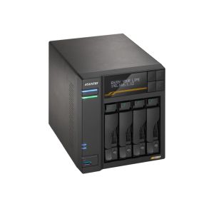 Network storage Asustor Lockerstor 4 Gen3 AS6804T 4 Bay NAS, AMD Ryzen Embedded Quad-Core 2.3GHz (burst up to 3.8GHz), Dual USB 4 Ports, Dual 10GbE Ports, Dual 5GbE Ports, 16G ECC RAM DDR5 (Max. 64GB) 4x M.2 SSD Slots (Diskless), 2 x Type C, Black