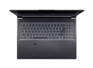 Лаптоп Acer Aspire 16, A16-71M-70ER,Intel Core Ultra 7 155H (up to 4.80GHz, 24MB), 16" WUXGA+ (2048x1280) OLED 120Hz, 400nit, 1*16GB DDR5X 4600MHz, 512GB PCIe NVMe SSD, Intel UMA, FHD Cam, WiFi 6E, BT 5.3, Backlit Kbd, No OS, Steel Gray