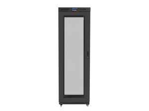 Communication cabinet Lanberg rack cabinet 19" free-standing 47U/800x1000 (flat pack) with mesh door lcd black v2