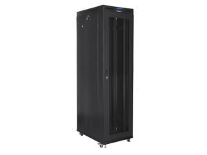 Communication cabinet Lanberg rack cabinet 19" free-standing 47U/800x1000 (flat pack) with mesh door lcd black v2