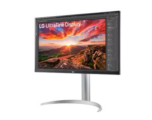 Monitor LG 27UP850K-W, 27" UltraFine UHD, IPS 4K , 5ms, 1200:1, 400cd/m2, 3840 x 2160, DCI-P3 95%, HDR 400, HDMI, USB-C, PD- 96 W, DisplayPort, Reader mode, Dynamic Action Sync, Tilt, Height (Range), Swivel, Speakers 2x5W, LG Switch, Black