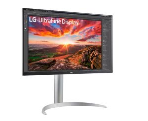 Monitor LG 27UP850K-W, 27" UltraFine UHD, IPS 4K , 5ms, 1200:1, 400cd/m2, 3840 x 2160, DCI-P3 95%, HDR 400, HDMI, USB-C, PD- 96 W, DisplayPort, Reader mode, Dynamic Action Sync, Tilt, Height (Range), Swivel, Speakers 2x5W, LG Switch, Black