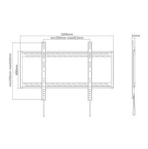 Stand Neomounts Flat Screen Wall Mount - ideal for Large Format Displays (fixed) - 125KG
