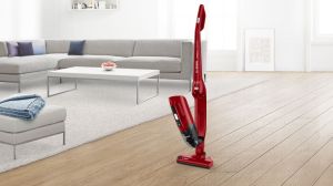 Прахосмукачка Bosch BBHF214R, Cordless Handstick Vacuum Cleaner, 2 in 1 Readyy'y, Series 2, 14.4V, Red