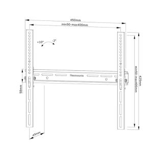 Stand Neomounts by NewStar Screen Wall Mount (tilt, lockable, VESA 400x400)