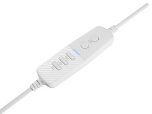 Headphones Genesis Headset Neon 764 with microphone, RGB illumination, USB, White