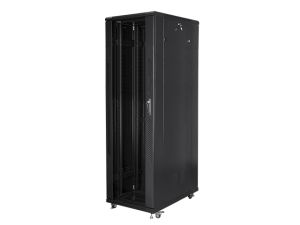 Communication cabinet Lanberg rack cabinet 19" free-standing 42U / 800x1000 self-assembly flat pack, black