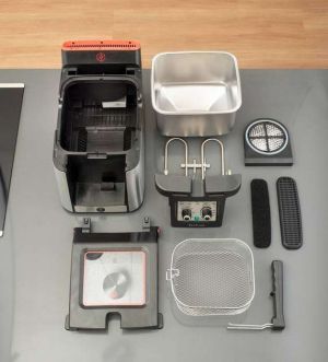 Fryer Tefal FR600D10, CLEAR DUO (ODORLESS), 1.2kg (3.5L), 2000W, adjustable temp & timer (30min), removable bowl, cool touch, on/off