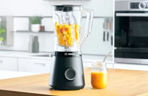 Блендер Bosch MMB6141B Series 4, VitaPower Blender, 1200 W, Tritan blender jug 1.5 l, Two speed settings and pulse function, ProEdge stainless steel blades made in Solingen, Black