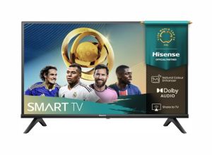 TV Hisense 32" A4Q, HD 1366x768, 3000:1, DLED, HLG, DTS Virtual X, Smart TV, WiFi, WiFi Direct, BT, VIDAA U7, Anyview Cast, 2xHDMI, 2xUSB, LAN, CI+, DVB-T2/C/S2, Black