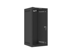 Communication cabinet Lanberg rack cabinet 10" wall-mount 12U/280x310 (flat pack) with glass door black
