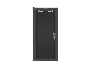 Communication cabinet Lanberg rack cabinet 10" wall-mount 12U/280x310 (flat pack) with glass door black