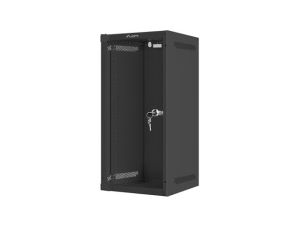 Communication cabinet Lanberg rack cabinet 10" wall-mount 12U/280x310 (flat pack) with glass door black