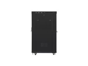 Communication cabinet Lanberg rack cabinet 19" free-standing 22U/800x1000 (flat pack) with mesh door lcd black v2