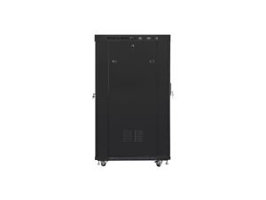 Communication cabinet Lanberg rack cabinet 19" free-standing 22U/800x1000 (flat pack) with mesh door lcd black v2
