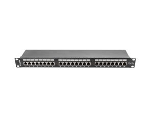 Patch panel Lanberg patch panel 24 port 1U CAT.5E shielded, black