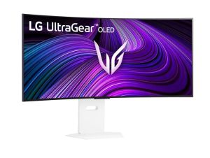 Monitor LG 39GX90SA-W, 39", OLED UltraGear 21:9 Curved Smart, IPS 0.03 ms, WQHD (3440x1440), 240Hz, HDR 10, 1500000:1, 250 cd/m2, DCI-P3 98.5%, USB 3.0, VRR, Free-sync, G-Sync, USB-C, PD 65W, HDMI, DP, PBP, Speakers, LG Switch, Height, Swivel, Tilt, White