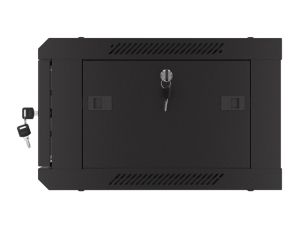 Communication cabinet Lanberg rack cabinet 19" wall-mount 4U/600x450 with perforated door black (flat pack)