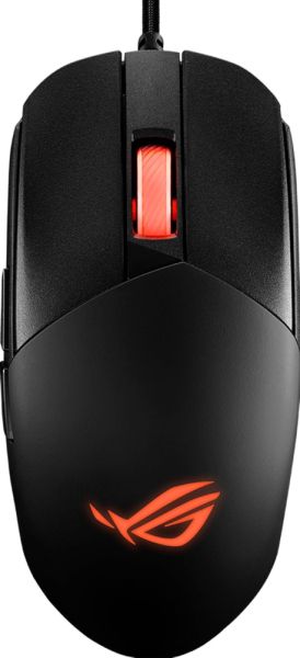 Mouse Asus ROG Strix Impact III Gaming Mouse, Semi-Ambidextrous, Wired, Lightweight, 12000 DPI sensor, 5 programmable buttons, Replaceable switches, Paracord cable, FPS gaming mouse, Black