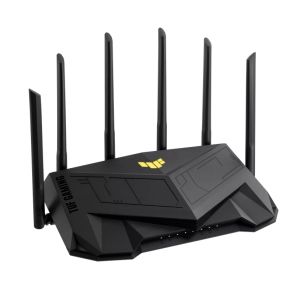Asus Gaming Wireless TUF Router AX6000, Dual-Band, Quad-Core 2.0GHz CPU, 256MB/512MB Flash/RAM, 2.5G dual-port, AiProtection Pro, Adaptive QoS, VPN Fusion, IPTV, OFDMA, MU-MIMO, Beamforming, Link Aggregation, Port forwarding, AiM, Black