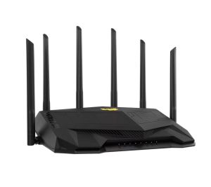 Asus Gaming Wireless TUF Router AX6000, Dual-Band, Quad-Core 2.0GHz CPU, 256MB/512MB Flash/RAM, 2.5G dual-port, AiProtection Pro, Adaptive QoS, VPN Fusion, IPTV, OFDMA, MU-MIMO, Beamforming, Link Aggregation, Port forwarding, AiM, Black