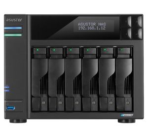 Network storage Asustor Lockerstor AS6706, 6 Bay NAS, Intel Jasper Lake Quad-Core 2.0GHz, 8GB RAM DDR4, 2.5GbEx2, M.2 SSD Slots x 4 (Diskless), USB 3.2 Gen 2x2, Toolless installation, with hot-swappable tray , hardware encryption, MyArchive, EZ connect, E