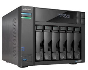 Network storage Asustor Lockerstor AS6706, 6 Bay NAS, Intel Jasper Lake Quad-Core 2.0GHz, 8GB RAM DDR4, 2.5GbEx2, M.2 SSD Slots x 4 (Diskless), USB 3.2 Gen 2x2, Toolless installation, with hot-swappable tray , hardware encryption, MyArchive, EZ connect, E