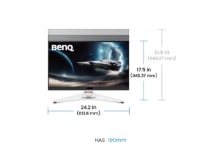 Монитор BenQ MOBIUZ EX271U, 27", 4K UHD, IPS, 1ms GtG, 165Hz, 120Hz for Console with eARC, Color Shuttle, FreeSync Premium, B.I.+ Gen2, HDRi and HDR400, Quickit, 1200:1, 95% P3, 400 nits, USB-C (DP alt. PD 65W),USB Hub, HDMI 2.1, DP, Height Adj. 100mm, Wh