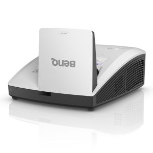Multimedia projector BenQ MW855UST+, DLP, WXGA (1280x800), Ultra Short-throw, 3500 ANSI Lumens, Contrast 10000:1, Vertical lens shift, HDMI 2.0 x2, RJ45, VGA in x1, VGA out, Audio In/Out, RCA, 10W Speaker x2, Wall mount included, Optional Qcast and Inter