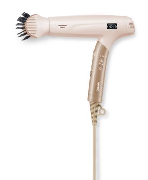 Сешоар Beurer HC 150 FusionDry Pro Hair dryer - Powerful, brushless motor, Ergonomic folding handle, Ion function, 3 heat & blower settings, cold air, Extra quiet, EasyClick - Magnetic attachments, LCD display, Bag