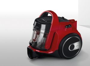 Vacuum cleaner Bosch BGC05AAA2, Vacuum Cleaner, 700 W, Bagless type, 1.5 L, 78 dB(A), Energy efficiency class A, chili red/black