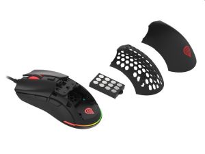 Mouse Genesis Gaming Mouse Krypton 8000DPI RGB Ultralight Black PAW3333