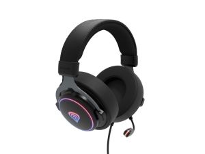 Headphones Genesis Headset Neon 764 with microphone, RGB illumination, USB, Black