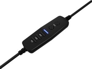 Headphones Genesis Headset Neon 764 with microphone, RGB illumination, USB, Black