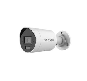 Camera HikVision 4 MP Acusense Smart Hybrid Light Fixed Bullet Network Camera, 4 mm, F1.6, IR, White Light up to 40m, H.265+, IP67, built-in arrayed dual-microphone, built-in memory card slot (up to 512GB), 12Vdc/PoE 7.5W