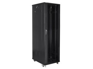 Communication cabinet Lanberg rack cabinet 19" free-standing 42U / 600x1000 self-assembly flat pack, black