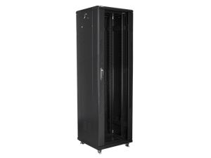 Communication cabinet Lanberg rack cabinet 19" free-standing 42U / 600x600 self-assembly flat pack, black
