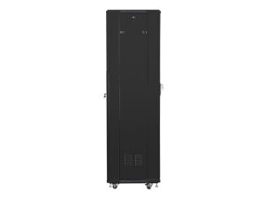 Communication cabinet Lanberg rack cabinet 19" free-standing 42U / 600x600 self-assembly flat pack, black