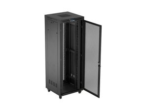 Communication cabinet Lanberg rack cabinet 19" free-standing 47U/800X800 (FLAT PACK) with mesh door LCD black