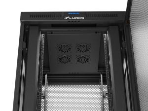 Communication cabinet Lanberg rack cabinet 19" free-standing 47U/800X800 (FLAT PACK) with mesh door LCD black