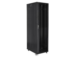 Communication cabinet Lanberg rack cabinet 19" free-standing 47U / 800x1000 self-assembly flat pack, black