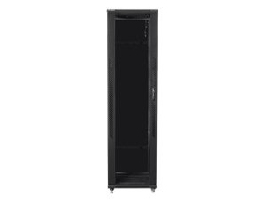 Communication cabinet Lanberg rack cabinet 19" free-standing 47U / 800x1000 self-assembly flat pack, black