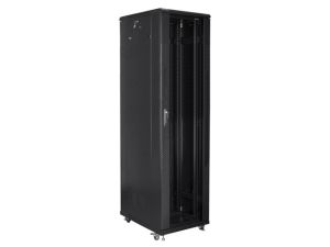 Communication cabinet Lanberg rack cabinet 19" free-standing 37U / 800x800 self-assembly flat pack, black