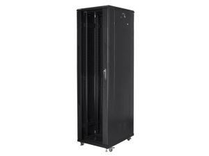 Communication cabinet Lanberg rack cabinet 19" free-standing 37U / 800x800 self-assembly flat pack, black