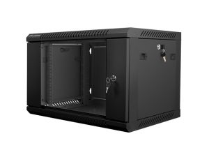 Communication cabinet Lanberg rack cabinet 19” wall-mount 6U / 600x450 for self-assembly (flat pack), black