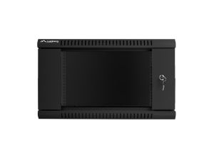 Communication cabinet Lanberg rack cabinet 19" wall-mount 6U / 600x600 for self-assembly (flat pack), black