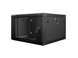 Communication cabinet Lanberg rack cabinet 19" wall-mount 6U / 600x600 for self-assembly (flat pack), black