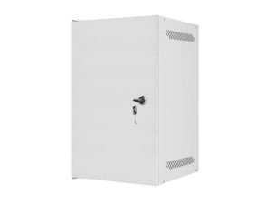Communication cabinet Lanberg rack cabinet 10" wall-mount 9U / 280x310 self-assembly flat pack with metal door, gray