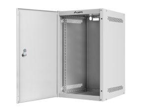 Communication cabinet Lanberg rack cabinet 10" wall-mount 9U / 280x310 self-assembly flat pack with metal door, gray